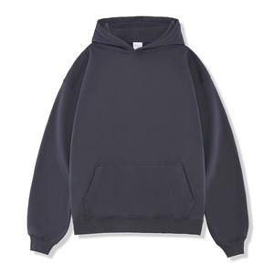 Nouveau sweat à capuche en molleton épais pour homme, couleur unie, hiver, 100% coton, écologique, avec poche, coupe classique, OEM - Product Image 2