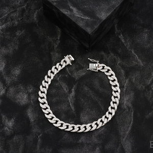 Bracelet élégant en diamant de laboratoire VVS, coupe brillante ronde, chaîne cubaine style hip-hop, bijoux fins, style premium - Product Image 4