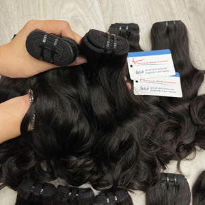 Oferta Especial: Cabello Humano Vietnamita Virgen en Trama, Ondulado Natural, Sin Procesar, Doble Trama, Puntas Gruesas y Llenas, Disponible en Stock - Product Image 5