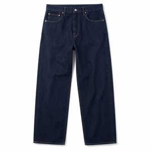 Jeans de Mezclilla de Pierna Recta, Cintura Alta, Lavado a la Piedra, Algodón de Peso Medio, Casuales, para Hombre, Otoño - Product Image 5