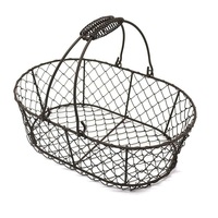 Nieuwe aanwinst: ijzeren opbergmand voor fruit, decoratieve groentemand voor op tafel, geschikt voor thuis en keuken, op maat gemaakte afmeting en vorm.