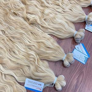 Extensions de cheveux humains vietnamiens de qualité supérieure, tissées à la machine, blondes, ondulées naturelles - Product Image 2