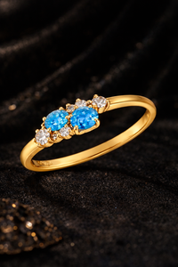 925 Sterling Silver Zircon <b>Ring</b> for <b>Women</b> Gold Plated Gemstone Band Claw <b>Set</b> Jewelry for Wedding Party Gift - Product Image 6