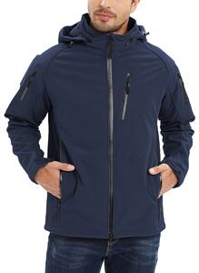 2024 OEM personalizado hombres XL Softshell chaqueta impermeable Stand Collar cortavientos estilo Casual invierno tejido de punto - Product Image 4