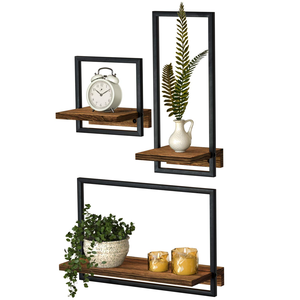 Ensemble d'étagères murales suspendues, 2 étagères flottantes modernes pour salon, chambre, cuisine, bureau, salle d'étude, décoration intérieure, rangement - Product Image 1