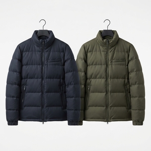 Chaqueta de Invierno OEM para Hombre, Chaqueta Acolchada con Cuello Alto y Cierre, Chaquetas Acolchadas con Marca Personalizada al por Mayor - Product Image 6