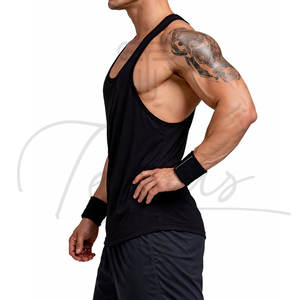 Débardeur de sport décontracté pour homme de haute qualité, coupe musclée, en polyester/coton, séchage rapide, respirant, sans manches, personnalisable - Product Image 3