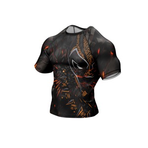 Camiseta Deportiva de Poliéster de Secado Rápido con Estampado por Sublimación para Hombre, Talla Adulto, Manga Corta, para Lucha, Kickboxing, Ji Rashguard - Product Image 3