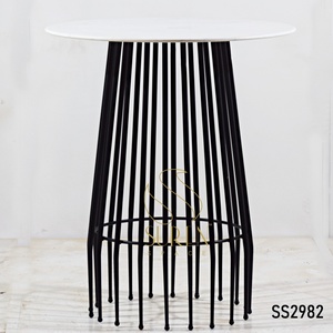 Industrial Square Iron Restaurant <b>Table</b> Wood Top Stools Modern Durable Commercial Furniture Eco-Friendly Water Resistant Hotel - Product Image 2