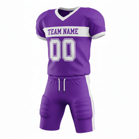 Ensemble de maillot et short de football américain sublimé, respirant, écologique, coupe-vent, imperméable, antibactérien, personnalisé