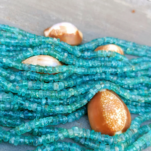 Apatita Natural Sky, Cuentas de Piedra Preciosa de 6mm en Forma de Neumático Heishi, Corte en Rueda, Piedra Azul para Fabricación de Joyas, Precio al por Mayor, a Granel, 13 Pulgadas - Product Image 6