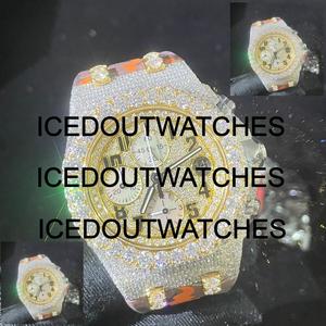 Montre en diamant Moissanite Iced Out, prix direct usine, style hip-hop, cadeau de fiançailles - Product Image 3