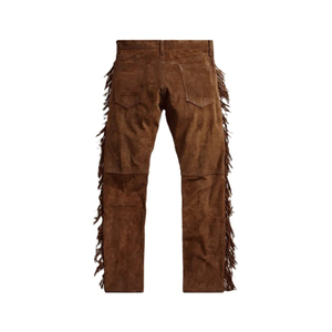 Pantalon en cuir pour homme de haute qualité à prix abordable, avec fermeture boutonnée, respirant, couleur unie, style streetwear, léger, coupe droite, teinture unie - Product Image 2