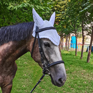 Cache-oreilles en crochet personnalisable de haute qualité pour chevaux de course, voile anti-mouches équin souple pour l'équitation par LCI - Product Image 5