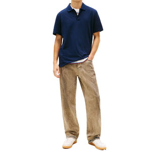 Polo en maille gaufrée pour homme, coupe classique, option personnalisée, respirant, texturé, décontracté, haut de gamme – Meilleure vente - Product Image 1