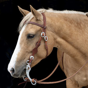 Bride de cheval bio bleu clair personnalisable Bride en cuir imperméable confortable et durable en nylon enduit de PVC intelligemment conçue - Product Image 4