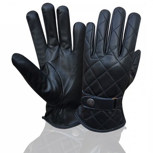 Gants d'hiver en cuir de haute qualité OEM pour hommes, doublés de laine du Pakistan, coupe-vent et chauds pour le cyclisme et les activités de plein air - Product Image 2