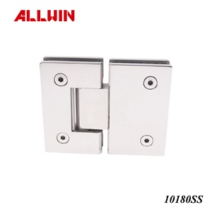 บานพับประตูห้องอาบน้ำสแตนเลสแกนเดี่ยว180องศาสำหรับกระจกขนาด8-10มม. - Product Image 2