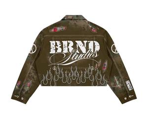 Chaqueta Varsity de Cuero con Bordado Chenille Personalizado OEM para Mujer, Chaquetas Varsity de Cuero Cortadas al Por Mayor - Product Image 4