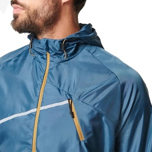 Mens <b>Vintage</b> Solid Waterproof <b>Windbreaker</b> Jacket Reversible Breathable Quick Dry Hooded Slim Zip up Outerwear for Running Travel - Product Image 3