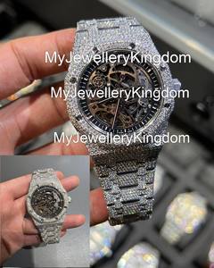 Reloj Mecánico Hip Hop para Hombre Mossinate de Acero Inoxidable y Moissanita VVS con Esfera de Cristal de Moissanita, Resistente al Agua 10 Bar - Product Image 4