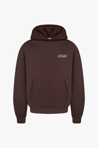 Survêtement en coton marron pour homme, coupe droite, longueur intégrale, design 2-en-1, en polaire épaisse et respirante, tenue décontractée et sportive pour l'automne, avec détails latéraux - Product Image 2