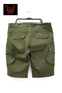 Shorts cargo en coton pour homme, taille mi-haute, fermeture boutonnée, multi-poches, décontractés, utilitaires, pour l'été et les activités de plein air - Product Image 5