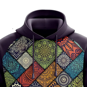 Sweat-shirts personnalisés en coton et polyester avec impression graphique sur toute la surface, effet délavé, sublimation - Product Image 6