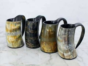 Jarra Tradicional de Cuerno de Alta Demanda, Estilo Vikingo, para Mead, Cerveza, Vino o Fiestas, Disponible para Compras al por Mayor - Product Image 6