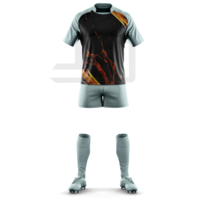 Ensemble de rugby imprimé haut de gamme, respirant, antibactérien, coupe-vent, maillot et short en tissu performant pour les séances d'entraînement quotidiennes - Product Image 3