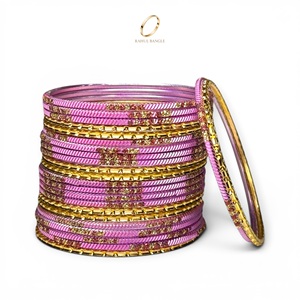 Designer Kids Pink Gold Plated Stainless Steel <b>Crystal</b> Wedding Fashion Bangles Premium for Boutiques Gift Shops Wholesale - Product Image 3
