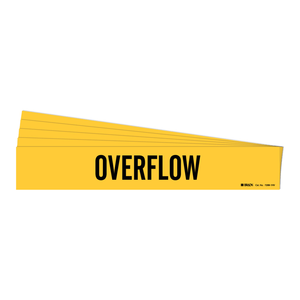 Brady Heat & Chemical-Resistant Overflow Pipe <b>Marker</b> Adhesive for Indoor/Outdoor Pipe Identification - Product Image 2