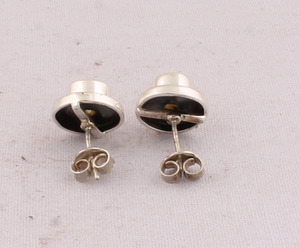 Natural Round Citrine Stud <b>Earrings</b> 925 Sterling <b>Silver</b> Vintage Style Yellow Gemstone Solitaire Studs Wholesale B2B Jewelry - Product Image 6