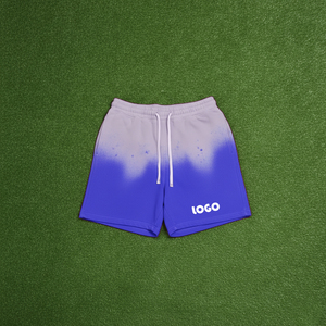 2026 Heavyweight Men's Shorts Wash Retro Blank Custom Logo 100% Cotton <b>Spray</b> Dyed French Terry Streetwear Shorts for Men - Product Image 3