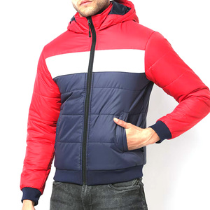 Blouson matelassé personnalisé pour homme, style OEM, avec blocs de couleur, manteau d'hiver rembourré, coupe-vent à capuche, vêtement d'extérieur chaud et matelassé pour homme - Product Image 3