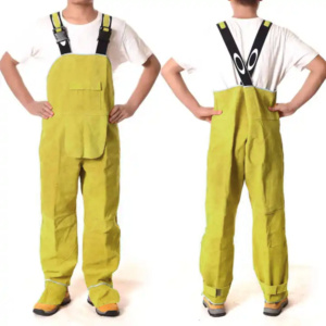 Premium Heavy Duty Fire Retardant Cowhide <b>Split</b> Leather Industrial Welding Bib Safety Clothing Personal Protective Equipment - Product Image 6