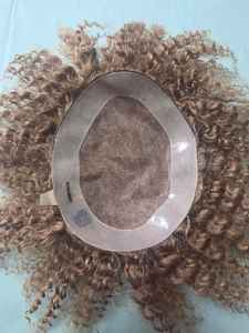 วิกผมคนอินเดียแบบม้วนผมสำหรับผู้ชายผมปลอมแบบโมโน - Product Image 6