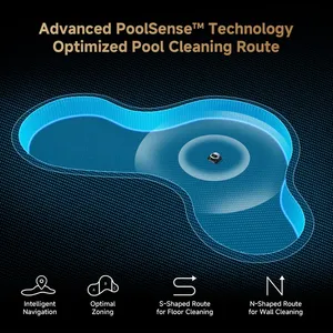 Robot Limpiador <span class=keywords><strong>de</strong></span> Piscinas Inteligente <span class=keywords><strong>de</strong></span> Alta Calidad con Mapeo Inteligente, Cobertura <span class=keywords><strong>de</strong></span> 200m2, Escalada <span class=keywords><strong>de</strong></span> Paredes, Navegación Inteligente, Recogida <span class=keywords><strong>de</strong></span> Hojas y Arena para Piscinas Elevadas/Superiores a Tierra - Product Image 5