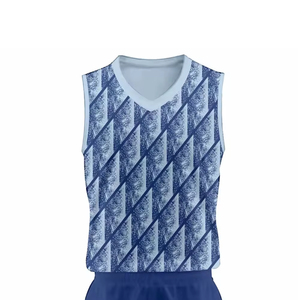 Ensemble short et maillot de basket sans manches respirant de haute qualité, marque privée, grande taille, vente en gros, 100 % polyester, personnalisable - Product Image 4