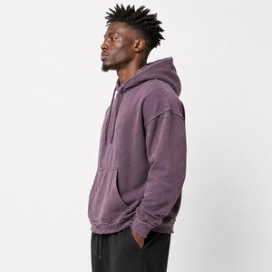 Mens Distressed Pullover Hoodie Heavyweight Cotton <b>Fabric</b> <b>Retro</b> Washed Design Comfortable Fit Perfect for Casual Wear Street Fas - Product Image 2