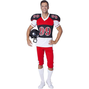 Ensemble uniforme de football américain pour hommes, col en v, manches courtes, pantalon en Polyester anti-humidité, imprimé géométrique, numéro 23 - Product Image 4