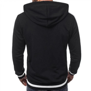 Vente en gros de sweat-shirts à capuche zippés pour hommes, décontractés, coupe ajustée, effet délavé à l'acide, à manches longues, vêtements de sport légers - Product Image 3