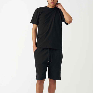 Best Men's Summer Shorts <b>Set</b> Eco-Friendly Lightweight Terry Fabric Hip Hop Style Solid Online Sale Printed Top - Product Image 5