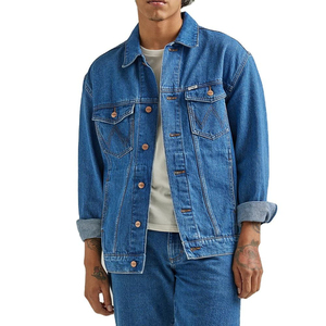 Good Quality Customized Design Slim <b>Long</b> Sleeve Jean Breathable <b>Jacket</b> for <b>Men</b> New Style Blue Denim <b>Jacket</b> for <b>Men</b> OEM Service - Product Image 1