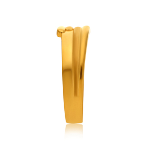 Contemporary Double Layer Gold Plated <b>Adjustable</b> <b>Ring</b> for Women Minimalist Overlapping Open Band Finger <b>Ring</b> Elegant Daily Wear - Product Image 4