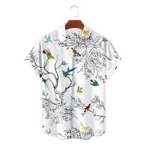 New Men's <b>Mandarin</b> <b>Collar</b> Short Sleeve <b>Shirt</b> Suit 3D Digital Print Beach Shorts Quick Dry 2 Piece Sets - Product Image 2