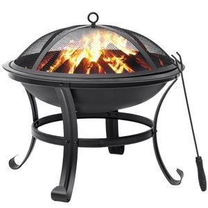 Pozo de fuego al aire libre Hoguera grande Patio trasero de leña Firepit para exterior con rejilla de cobertura - Product Image 1