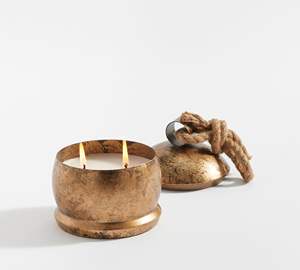 เชิงเทียนโลหะทำมือพร้อมฝาปิดแบบเชือก ดีไซน์เรียบง่ายสไตล์ชนบท สร้างบรรยากาศอบอุ่นในบ้าน เหมาะเป็นของขวัญตกแต่งบ้าน - Product Image 3