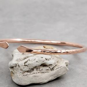Belladec Handcrafted Hammered <b>Copper</b> Classic Cuff Bracelet Minimalist Open <b>Bangle</b> Artisan Jewelry Elegant Adjustable Gift Women - Product Image 6