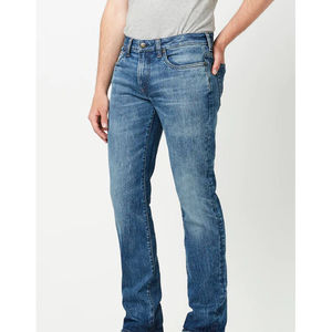 Jeans Rectos de Diseño para Hombre, Estilo Urbano, Tejido Sólido Elástico, Color Caqui Lavado, Alta Calidad, Venta al Por Mayor, 2023 - Product Image 6